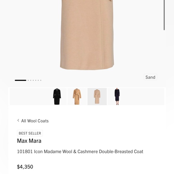 MAX MARA 101801 ICON MADAME WOOL & CASHMERE DOUBLE BREASTED COAT - Picture 3 of 16